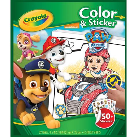 Crayola Paw Patrol Colour & Sticker Book | BIG W