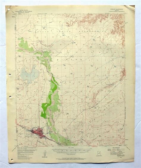 Winslow Arizona Vintage Original USGS Topo Map 1954 15-minute | Etsy