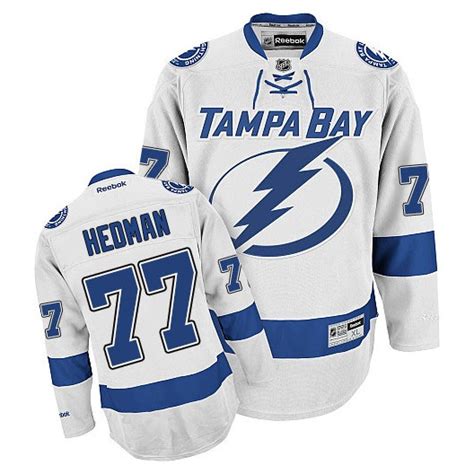 Reebok Tampa Bay Lightning 77 Men's Victor Hedman Premier White Away ...