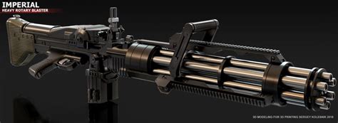 ArtStation - IMPERIAL HEAVY ROTARY BLASTER, Sergey Kolesnik | Blaster star wars, Star wars ...