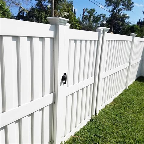 Weatherables Largo 6 ft. H x 6 ft. W White Vinyl Privacy Fence Panel Kit-PWPR-PANEL-6X6 - The ...