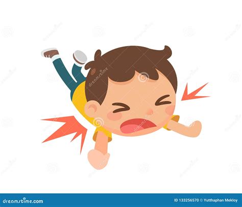 The Kid Falling To the Floor. Stock Illustration - Illustration of sign, person: 133256570