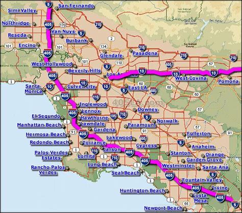 San Bernardino Map | Pacific coast highway, Highway map, Subway map