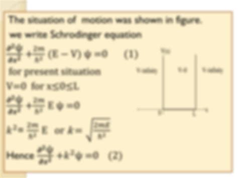 SOLUTION: Applications of schrodinger wave equation - Studypool