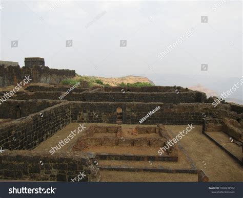 Aerial View Raigad Fort Raigad Literally Stock Photo 1068234932 ...