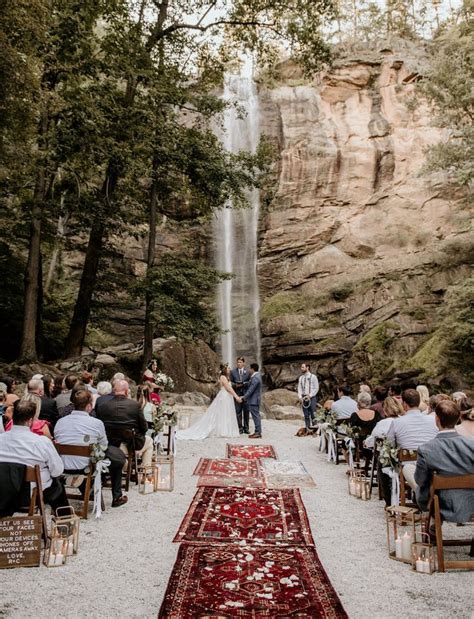 A rustic waterfall wedding on Green Wedding Shoes #weddingideas #outdoorwedding # ...