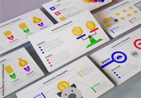 Investment Market Share Pie Chart Infographic Stock Template | Adobe Stock