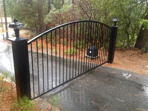 Living Iron: Driveway Gate with Lights