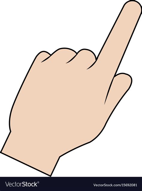 Hand pointing cursor finger symbol Royalty Free Vector Image