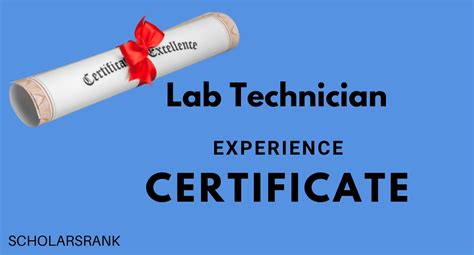 How To Write lab technician Experience Certificate