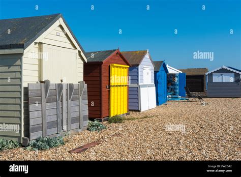 Hayling island beach huts hi-res stock photography and images - Alamy