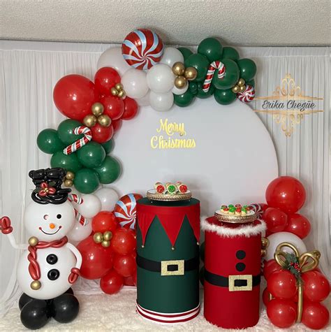 Ideas de navidad con globos | Jantares de natal, Decoração de festa de natal, Aniversário natal