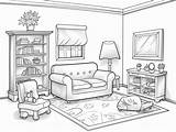 Unique Furniture Coloring Page  sketch template