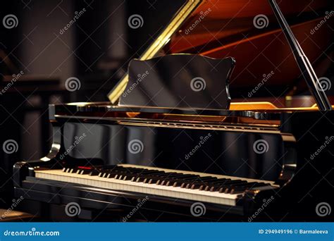 The Black Grand Piano in a Main Hall Concert. Generative AI Stock Photo - Image of audio, play ...