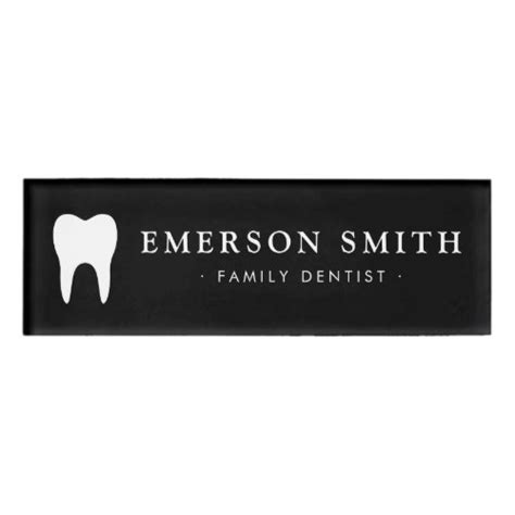 Custom color tooth logo dental assistant dentist name tag - Perfectly Custom