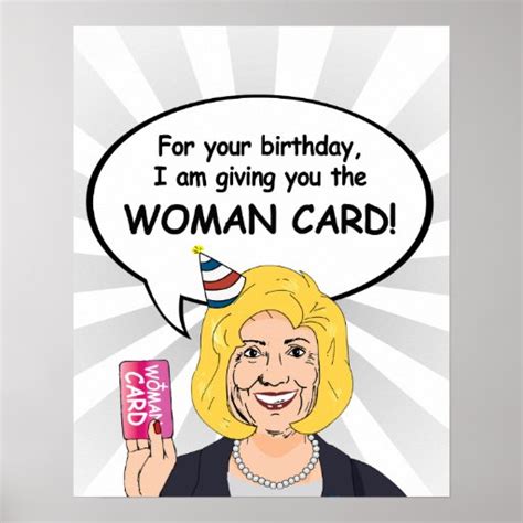 Hillary Clinton Birthday Card - For your birthday Poster | Zazzle