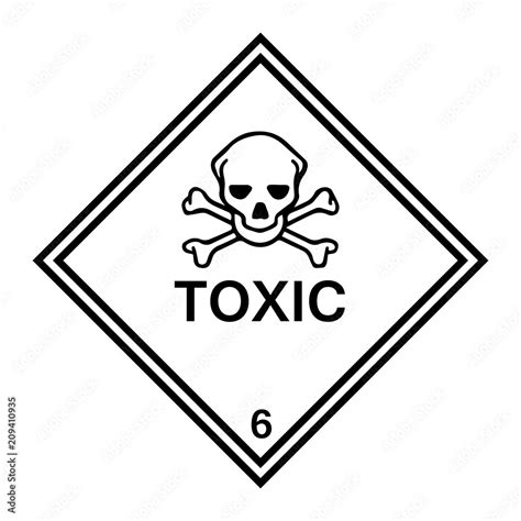 Hazard Warning Toxic 6 Labels Stock Vector | Adobe Stock