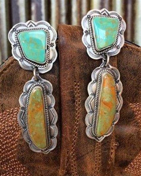 US$ 8.99 - Vintage Turquoise Earrings - www.tangdress.com