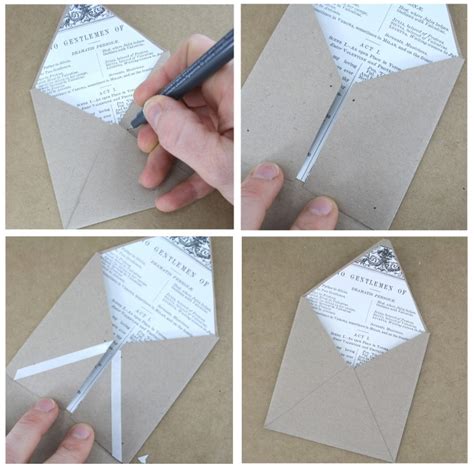 Make your own envelope. With inner lining & matching confetti