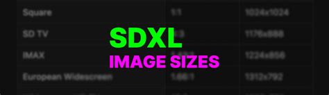 SDXL Image Size Cheat Sheet | Civitai