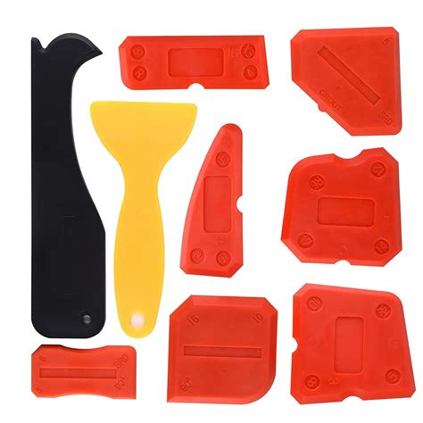 9 Pieces Silicone Sealant Finishing Tools Smoothing Caulking Tool Kit for Kitchen Bathroom Floor ...