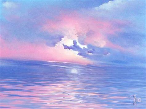 1920x1080px, 1080P free download | SUNSET WATERCOLOR, ocean, pastel ...