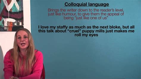 VCE English - Colloquial Language (Language Analysis) - YouTube