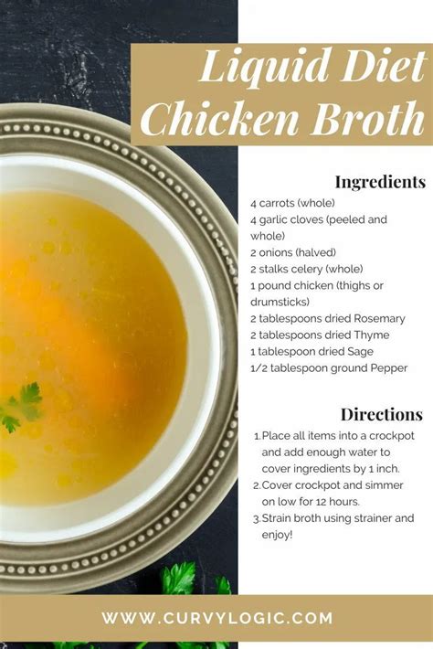 3 Broths for your bariatric liquid diet - CurvyLogic | Liquid diet recipes, Clear liquid diet ...