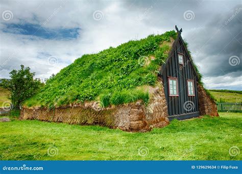 Turf house in Iceland stock photo. Image of north, traditional - 129629634