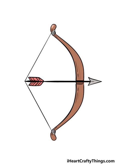 How To Draw A Bow & Arrow Step By Step - Simple Bow Drawing