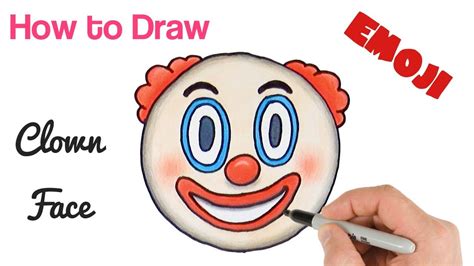 How to Draw Emoji Clown Face Easy Step by Step - YouTube