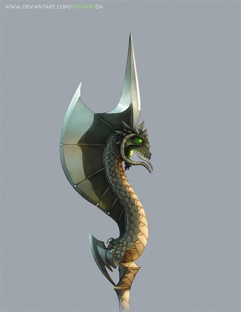 Black Dragon Halberd (blade) by hexxartDA on DeviantArt