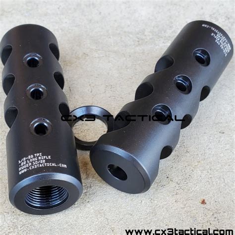 Ruger 10/22 Muzzle Brake 10-22 10 22 Ruger American Ruger Charger Compensator 22LR - CX3TACTICAL™