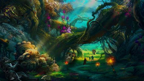 magic forest art - Tìm với Google | Fantasy art landscapes, Fantasy forest, Forest wallpaper