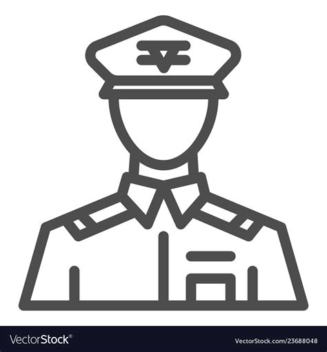 General line icon commander Royalty Free Vector Image