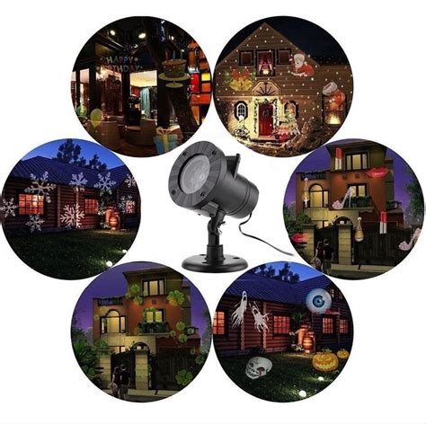 Christmas Snowflake Projector With 12 Patterns Outdoor LED Waterproof