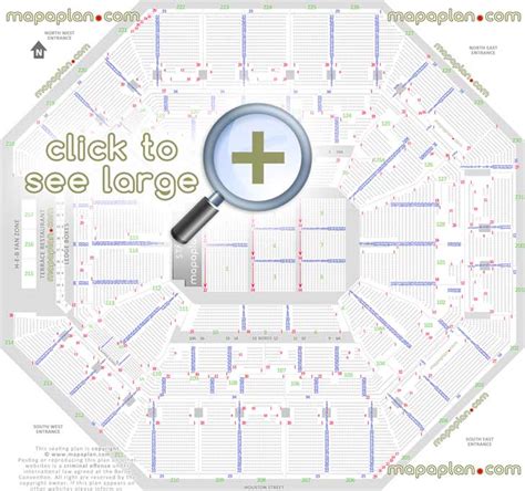 AT&T Center seat & row numbers detailed seating chart, San Antonio - MapaPlan.com