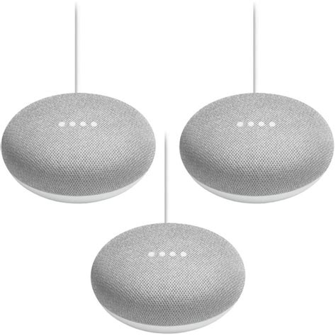 Google Home Mini Smart Speaker with Google Assistant 3-Pack Bundle ...