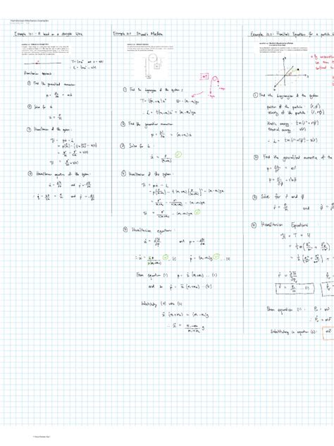 PHY2004W - CM - Hamiltonian Mechanics Examples | PDF