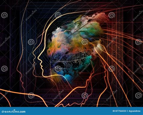 Visualization of Thought Patterns Stock Illustration - Illustration of ...