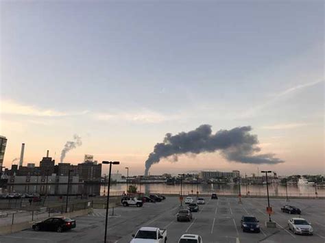 Smoke seen for miles from 4-alarm south Baltimore fire