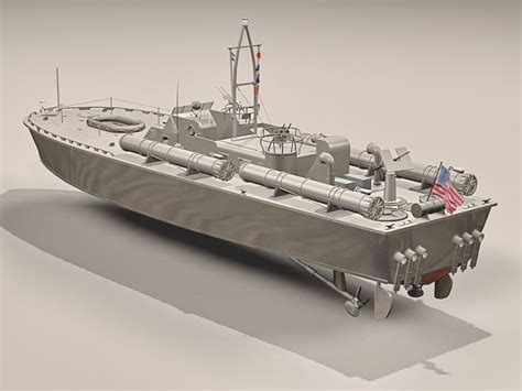 Motor Torpedo Boat PT-109 3D model - Download Free 3D models