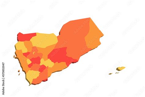 Yemen political map of administrative divisions - governorates and ...