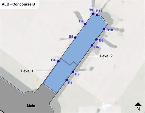 Albany Airport ALB Concourse B Map