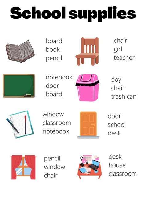 Ejercicio de School supplies vocabulary in 2022 | School supplies, Vocabulary worksheets, Vocabulary