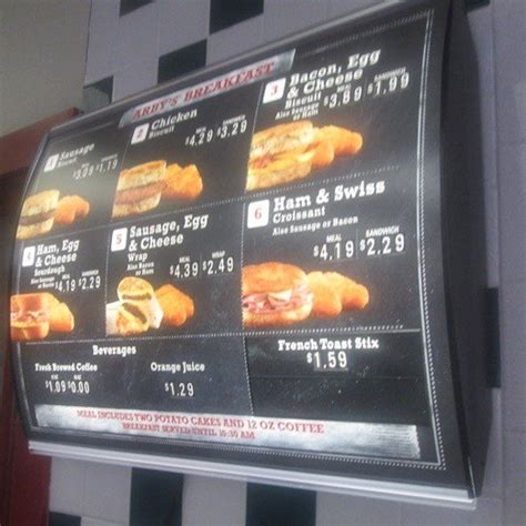 Arby's Breakfast Menu With Calories, Prices and Nutrition