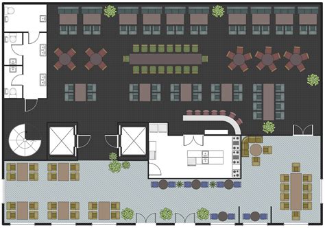 Cafe and Restaurant Floor Plan Solution | ConceptDraw.com | Restaurant Furniture Layout