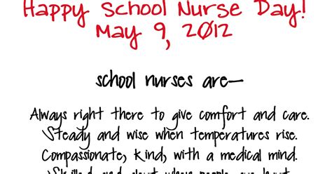 Diary Of A School Nurse: National School Nurse Day!