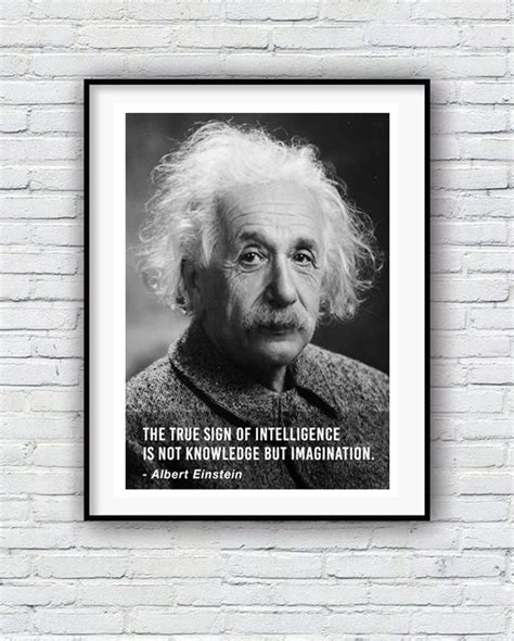 Albert Einstein Intelligence Quote Quote poster Typographic | Einstein, Intelligence quotes ...