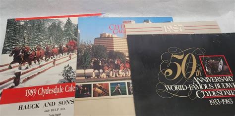 Vintage Set of 4 Different Budweiser Beer Clydesdale Calendar - Etsy ...